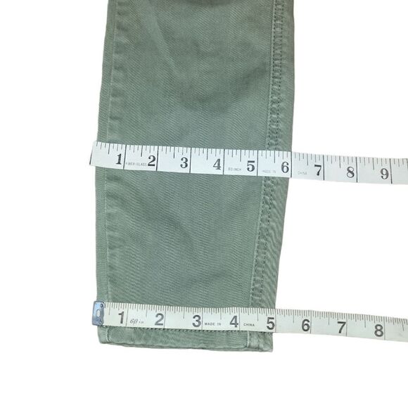 Hei Hei Anthropologie Abroad Chino Pants Olive Green Casual Pant Pocket 26 - Picture 12 of 12